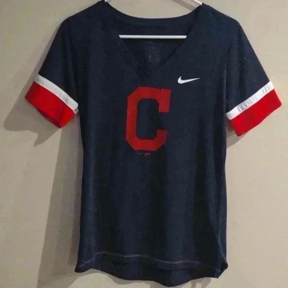 Nike Dri-fit Cleveland Guardians‎ V-neck T-shirt size medium